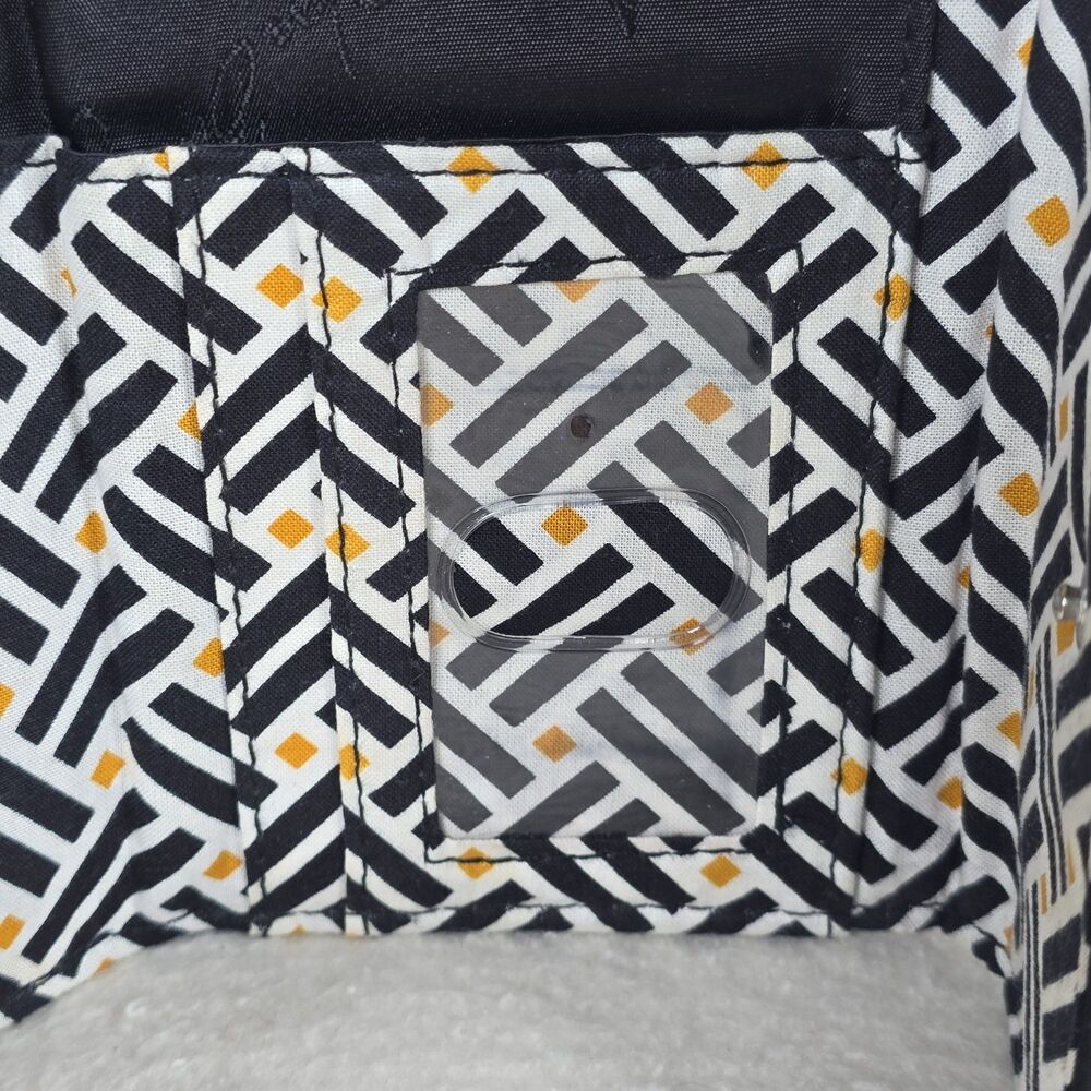 Vera Bradley Classic Black Trifold Euro Wallet RETIRED Pattern - Picture 7 of 10